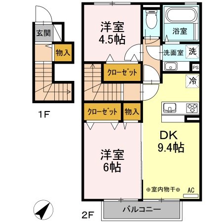 ターナ木曽西　Ａ棟 間取り