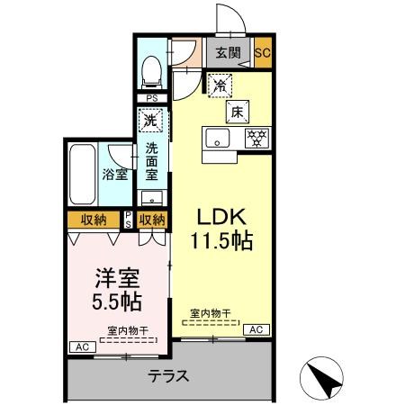 (仮称)亀井野246メゾン  間取り