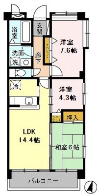 ベルシャイン厚木 間取り