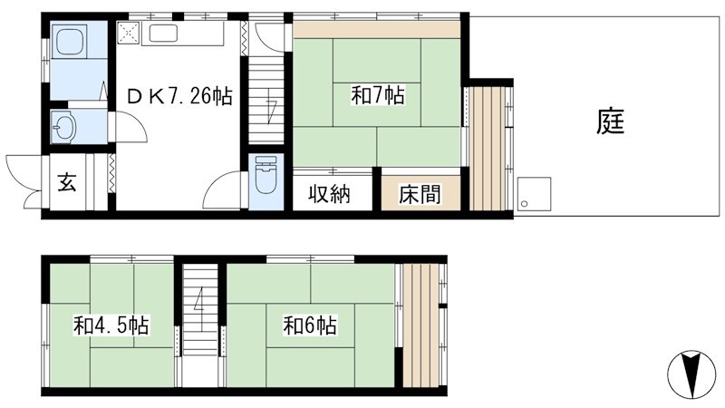 若王子町貸家 間取り