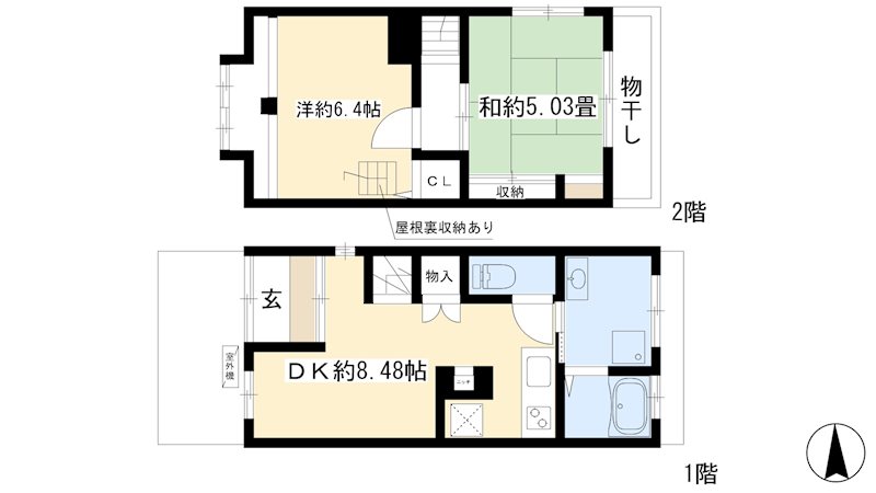 修学院中林町貸家 間取り