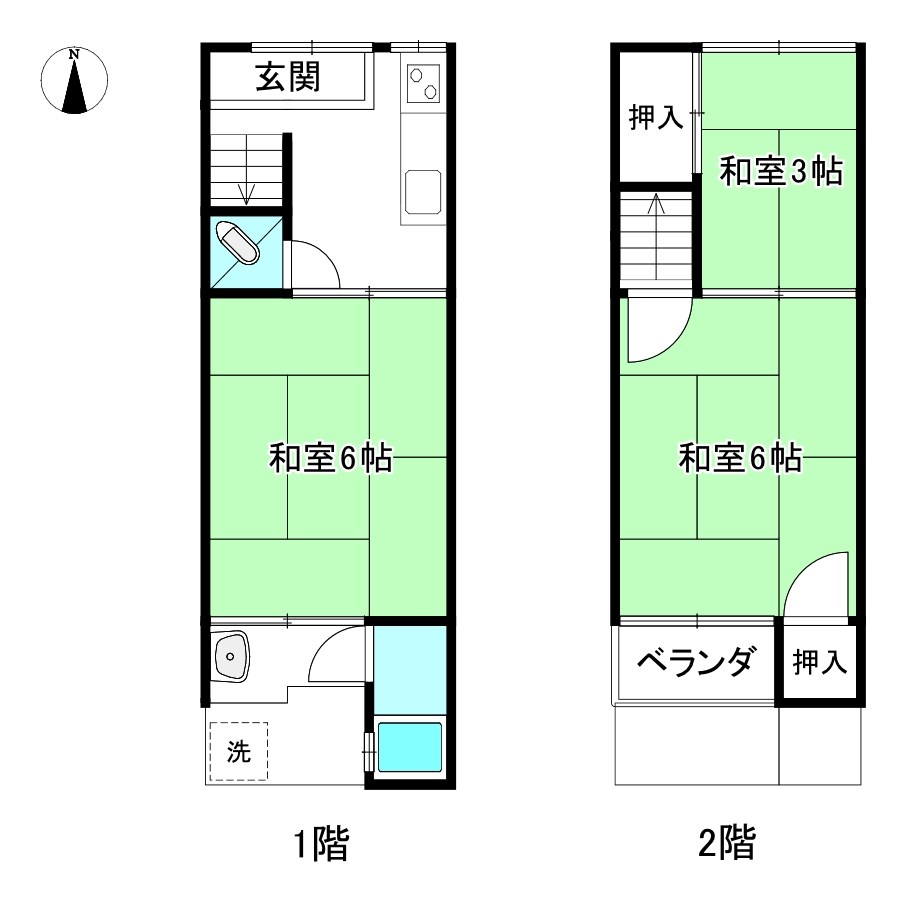 紫竹西北町貸家 間取り