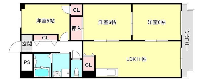 シャトレ桂 間取り