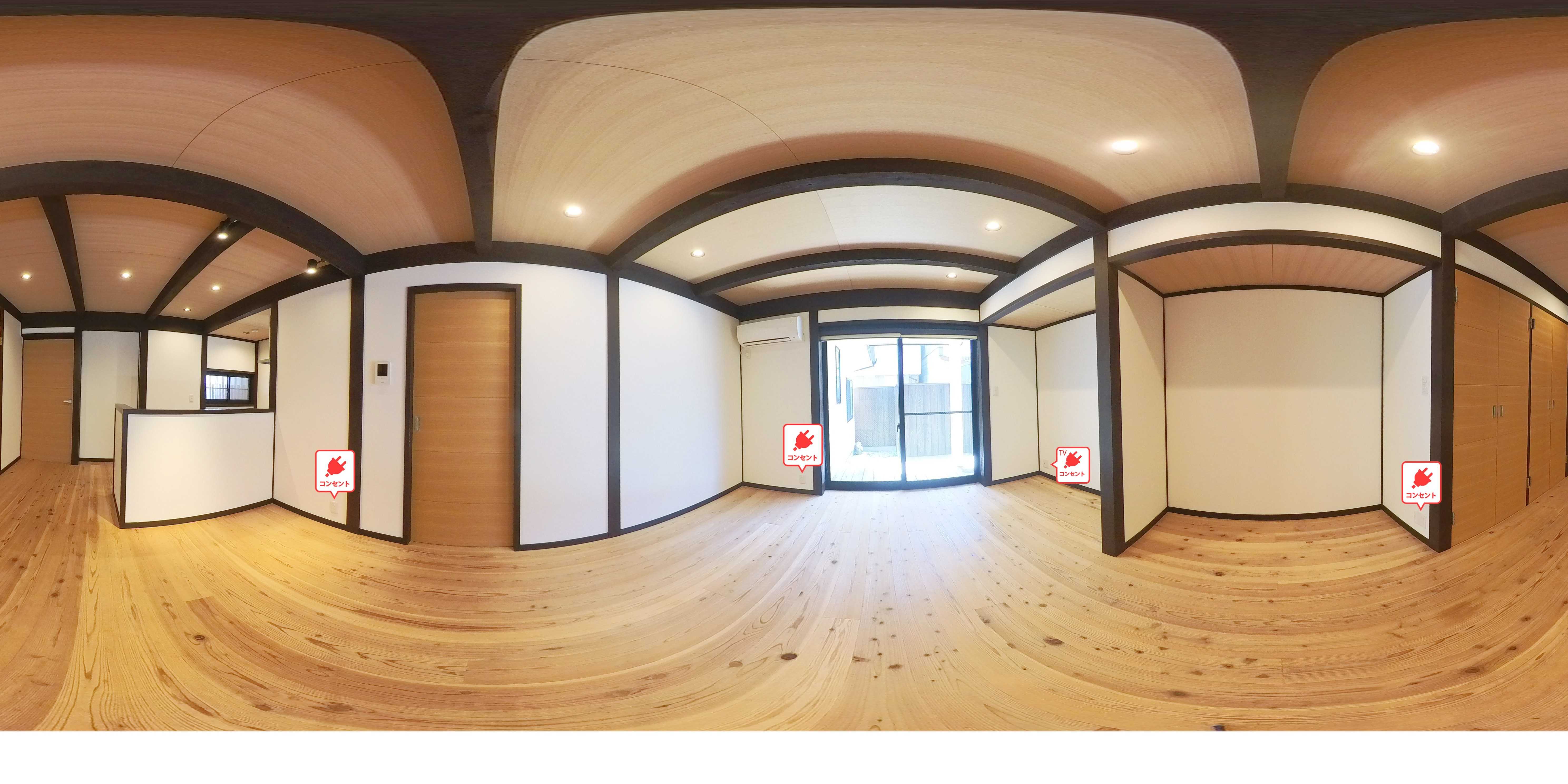 小山元町京町家 リビング