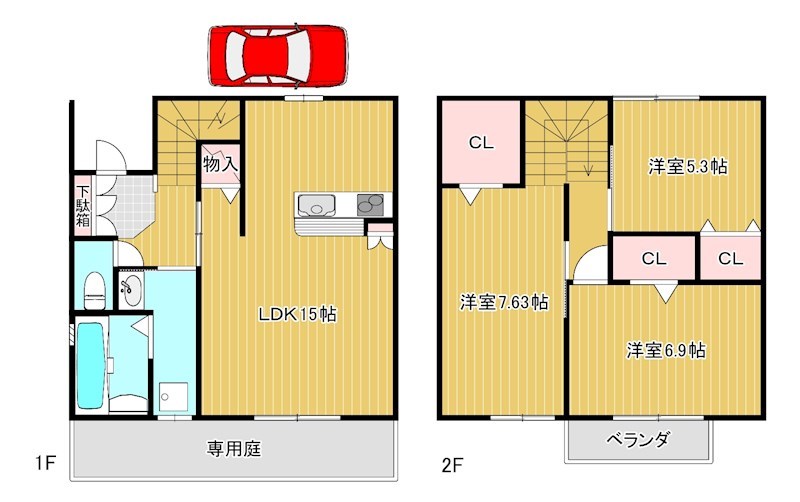 澤田様下鴨蓼倉町リースホーム 間取り
