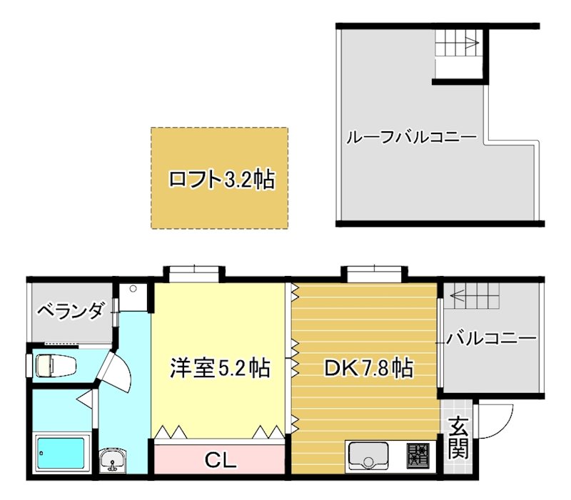 北大路江州ハウスＡ棟 間取り