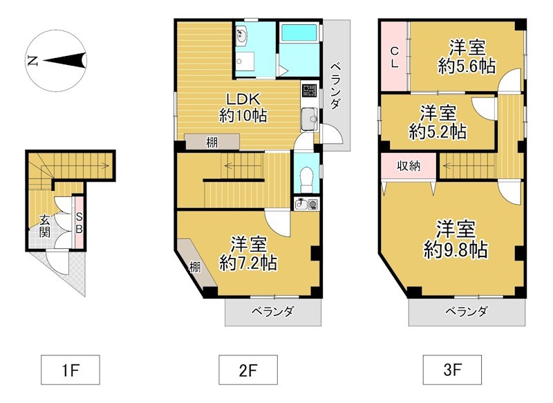 川島六ノ坪町貸家（92-1-2） 間取り
