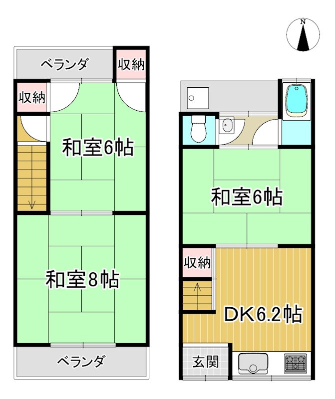 大宮西総門口町テラスハウス 間取り