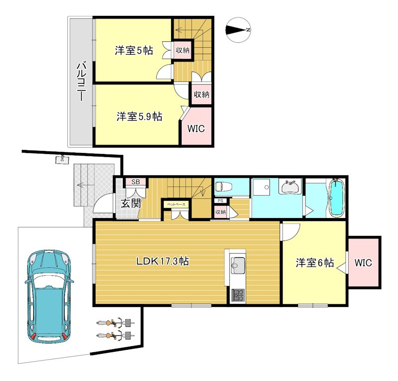 HEBEL MAISON 紫野 間取り