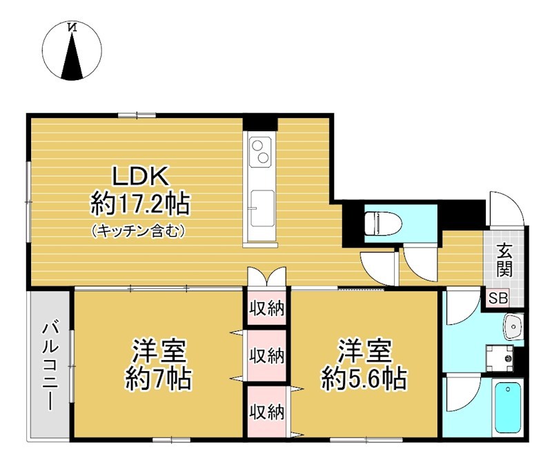 Kalan新町三条 間取り