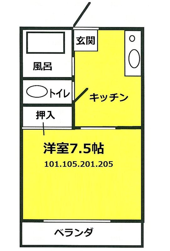 コーポ青島Ⅱ 間取り