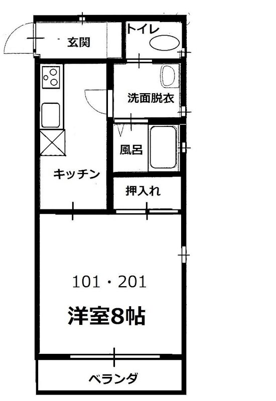 バンビ出島B 間取り