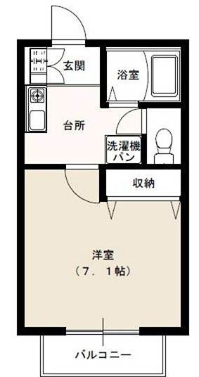 ベルハウス和地山B 間取り