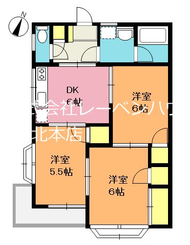 シャルマン北本　B棟 間取り