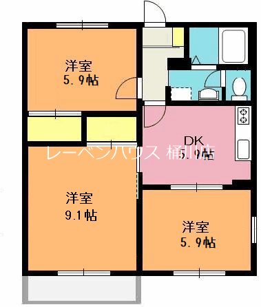 SHMジュネスドミールＢ 間取り
