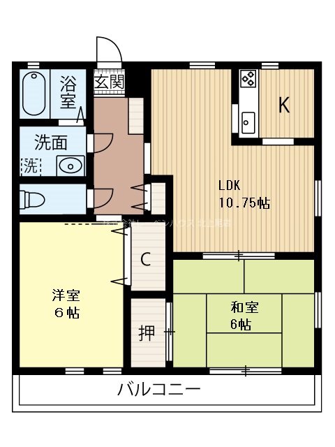 中央ハイツA 間取り