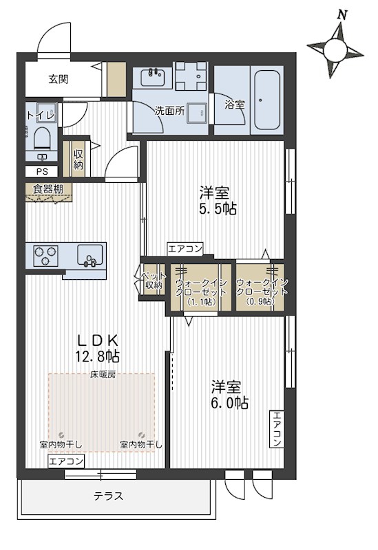クレスコート岸町 間取り