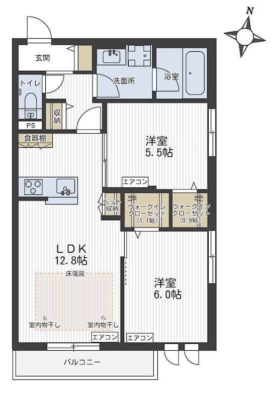 クレスコート岸町 間取り