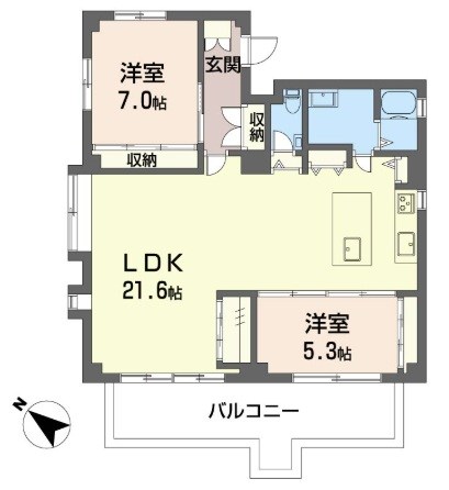 オクタビア・ヒルD棟 間取り