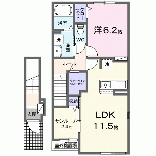 グリーン　フラット　B 間取り