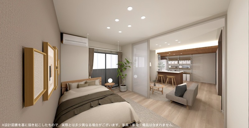 Noble raffiner 元町 ベッドルーム