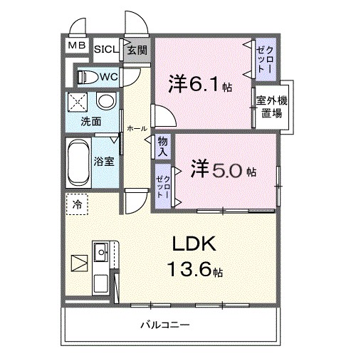 コスモステラス　ウエスト 間取り