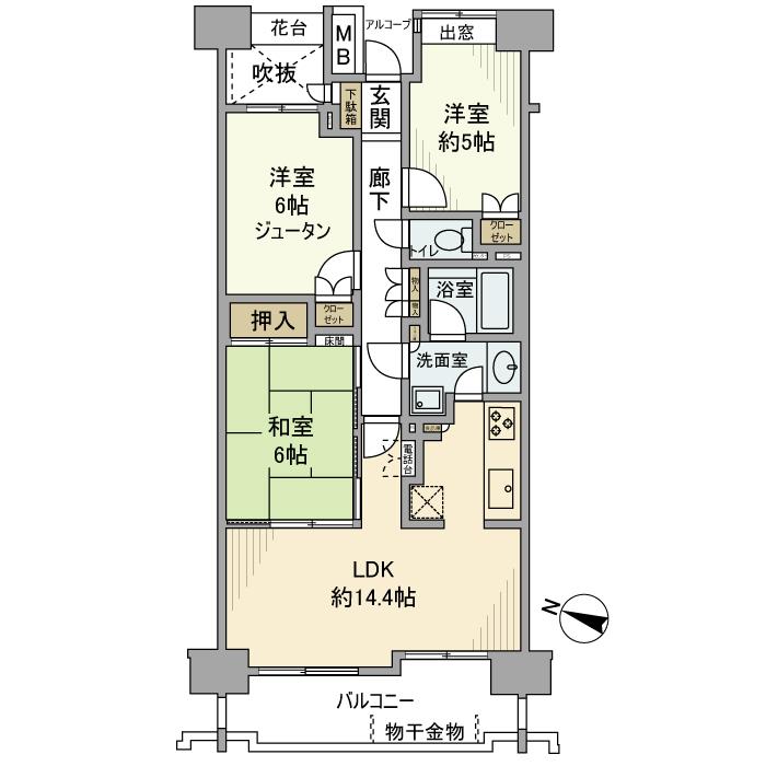 ヒルズシンフォニア北浦和 間取り