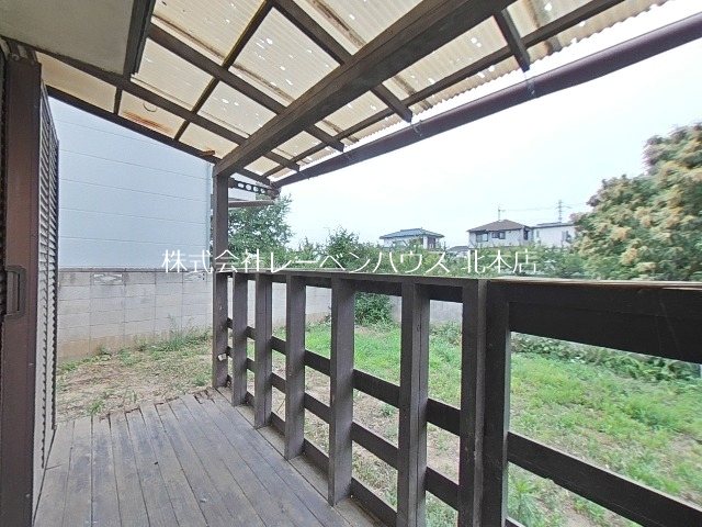 北本市東間4丁目平屋戸建て ベランダ