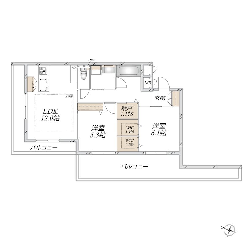 （仮称）蕨市中央２丁目メゾン 間取り