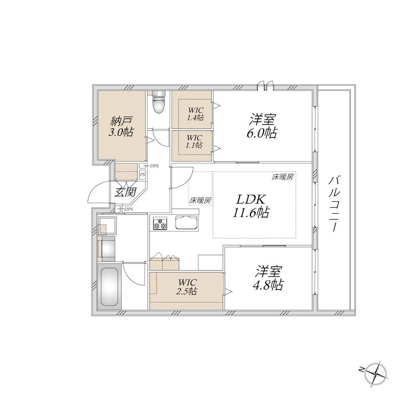 （仮称）蕨市中央２丁目メゾン 間取り
