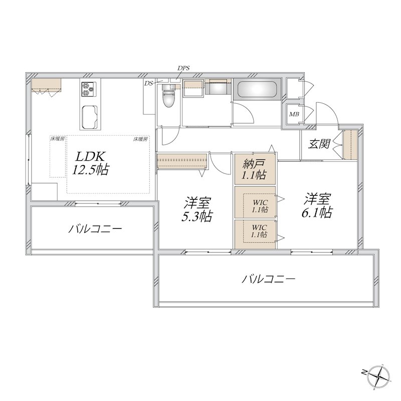 （仮称）蕨市中央２丁目メゾン 間取り