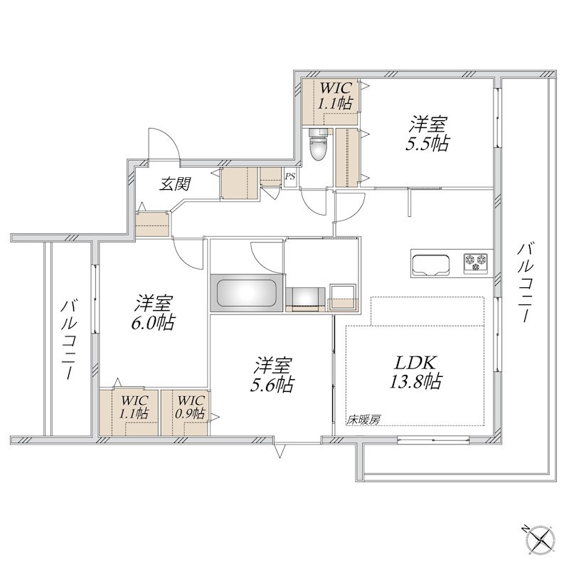 領家プライムコートⅡ 間取り
