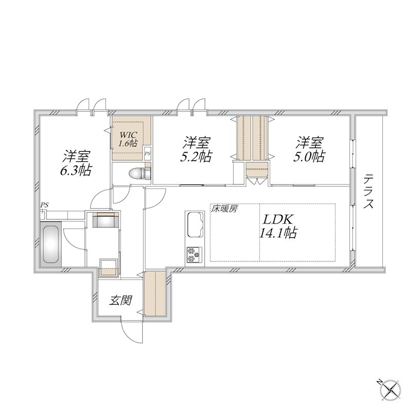 領家プライムコートⅠ 間取り
