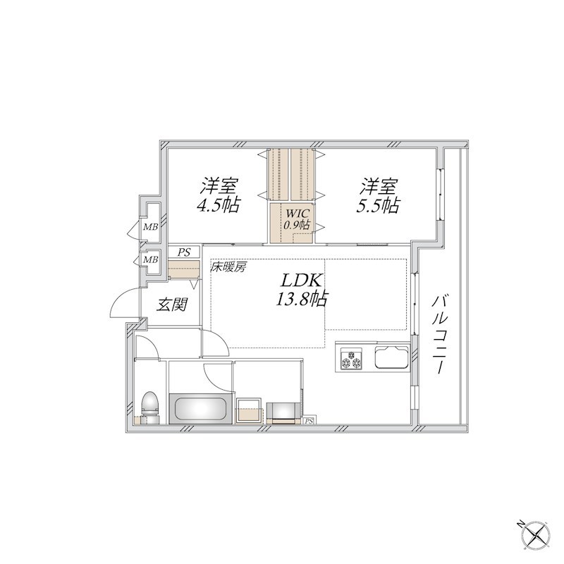 領家プライムコートⅠ 間取り