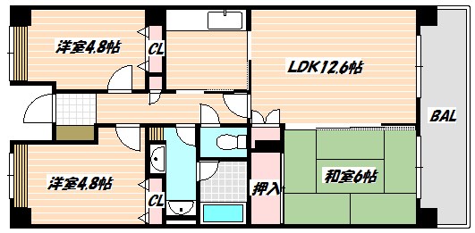 サニーフォレスト藤原弐番館 間取り