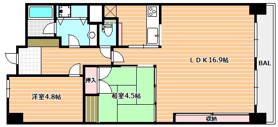 行徳ハイム2号棟 間取り図