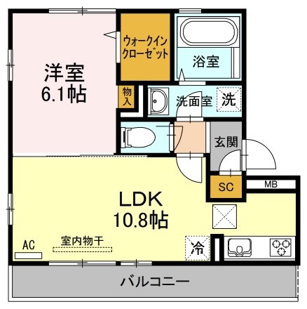 Carpe lux 105号室 間取り