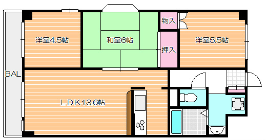 フロリッシュ南行徳 間取り図