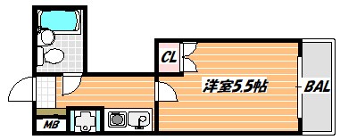 エメラルドコーポ 間取り図