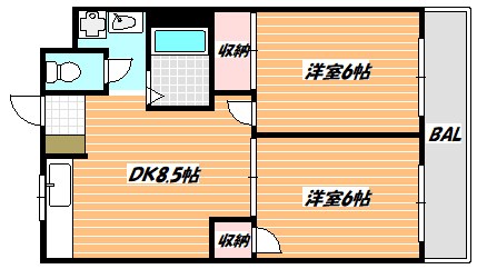 グランドール川秋 間取り図