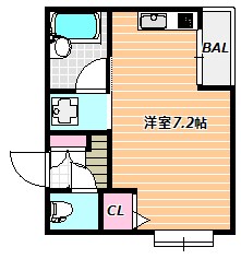 セゾンド・フジⅡ 間取り図