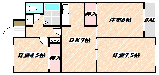 グランベール3号館 間取り図