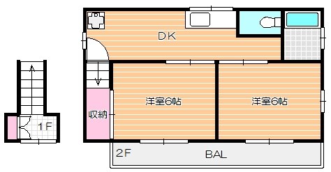 井上貸家  間取り図