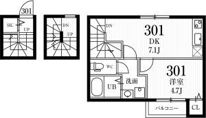 ミハス南行徳ディエス 間取り図