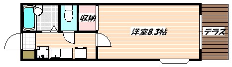 バンボーハイツ3号館  間取り図