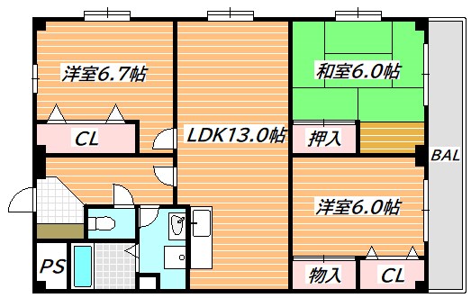 ラベルカンパーニュⅡ 間取り図