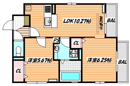 千葉県市川市相之川１丁目 間取り