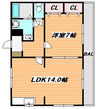 パルデンス土田 間取り図