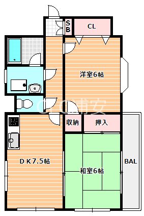 リバーサイド蘭  間取り図