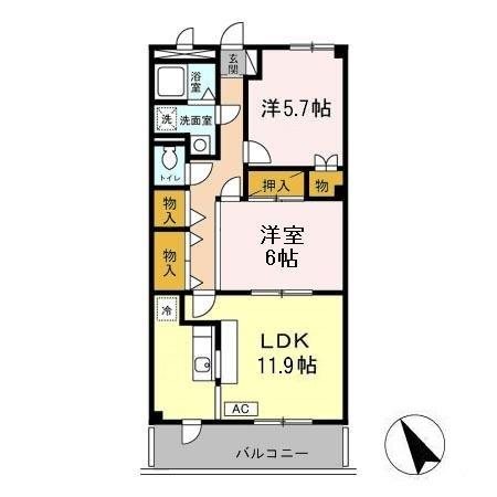 アカンサスK 間取り図